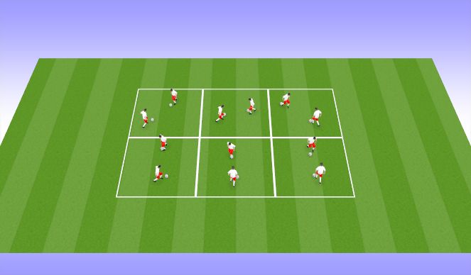 Football/Soccer Session Plan Drill (Colour): Warm Up