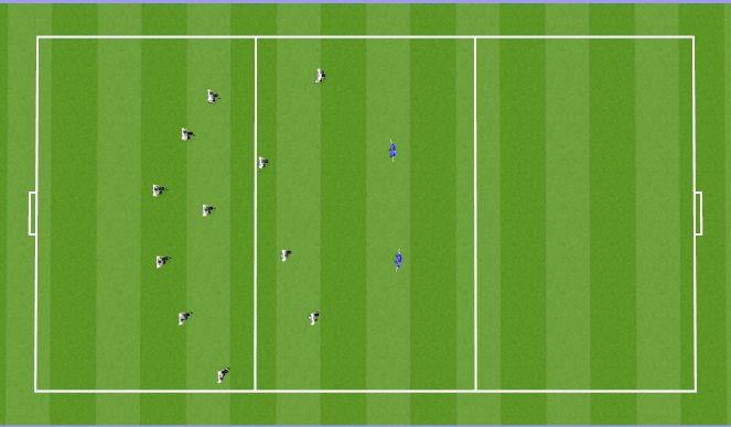 Football/Soccer Session Plan Drill (Colour): North Pole/South Pole