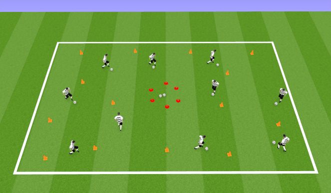 Football/Soccer Session Plan Drill (Colour): Dinosaur Eggs