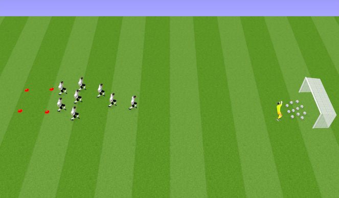 Football/Soccer Session Plan Drill (Colour): Sleeping Dinosaur