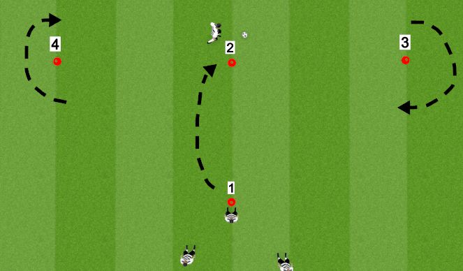 Football/Soccer Session Plan Drill (Colour): T-Cone Relay