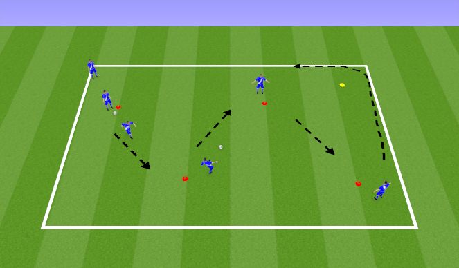 Football/Soccer Session Plan Drill (Colour): Passing Relay