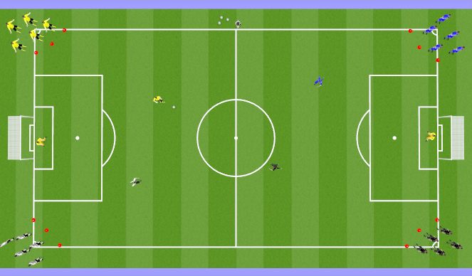 Football/Soccer Session Plan Drill (Colour): Round Robin Numbers Game
