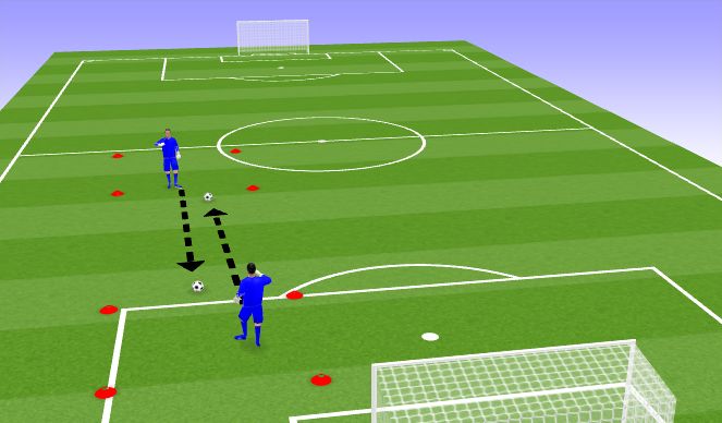 Football/Soccer Session Plan Drill (Colour): Warm up