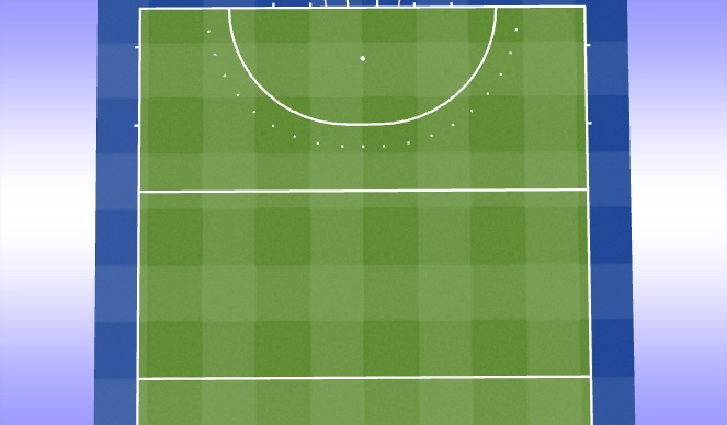 Hockey Session Plan Drill (Colour): Hoge bal van achter in de loop diagonaal