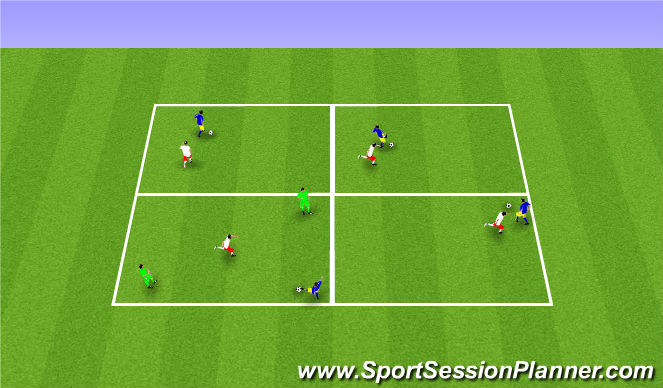 Football/Soccer Session Plan Drill (Colour): Warm-up