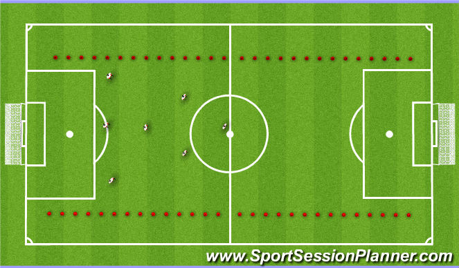 Football/Soccer Session Plan Drill (Colour): Game - 8v8 & Cool Down