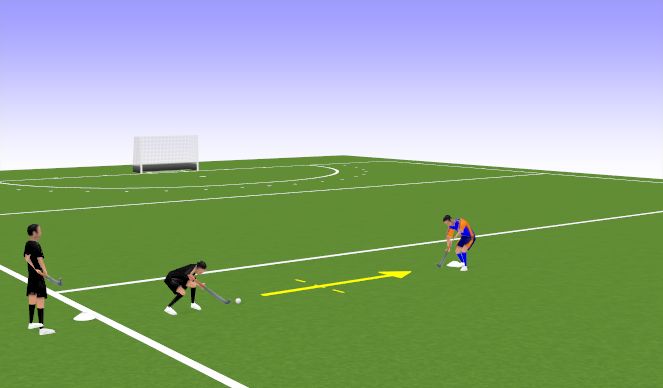 Hockey Ejercicio del Plan de Sesiones (Color): Warming-up - dreierlauf