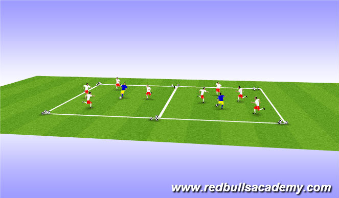 Football/Soccer Session Plan Drill (Colour): Warmup