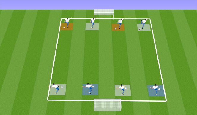 Football/Soccer Session Plan Drill (Colour): Shooting