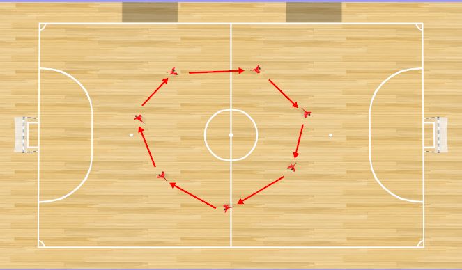 Futsal Session Plan Drill (Colour): Cooldown