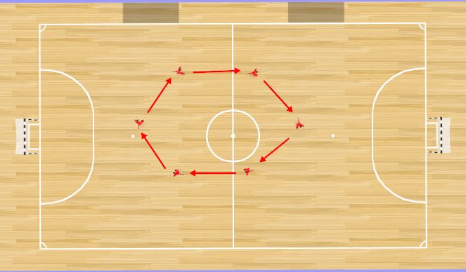 Futsal Session Plan Drill (Colour): Cooldown