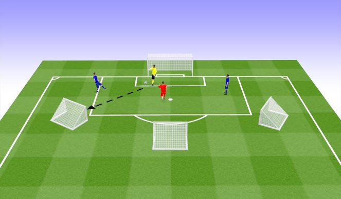 Football/Soccer Session Plan Drill (Colour): EXPLOIT THE SPACE - SUPPORT PLAY 