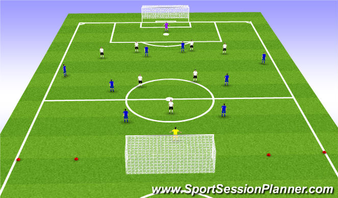 Football/Soccer Session Plan Drill (Colour): SSG - set up