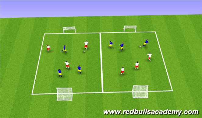 Football/Soccer Session Plan Drill (Colour): 3 v 3 Tournament