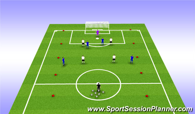 Football/Soccer Session Plan Drill (Colour): Combination 3