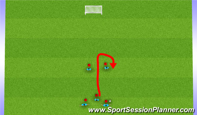 Football/Soccer Session Plan Drill (Colour): Jail Game Progression #2