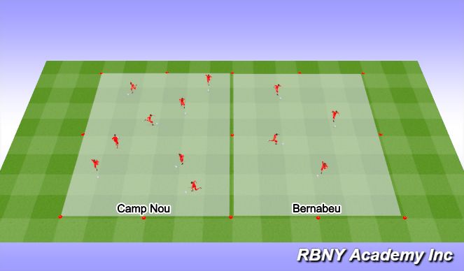 Football/Soccer Session Plan Drill (Colour): Main Activity