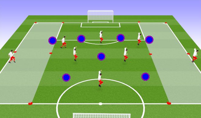 Football/Soccer Session Plan Drill (Colour): Phase of Play 8v7