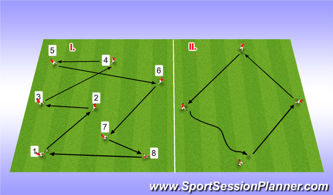 Football/Soccer Session Plan Drill (Colour): Technical Warm-Up