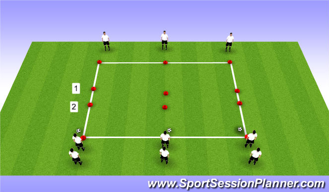 Football/Soccer Session Plan Drill (Colour): Runnin the the Ball