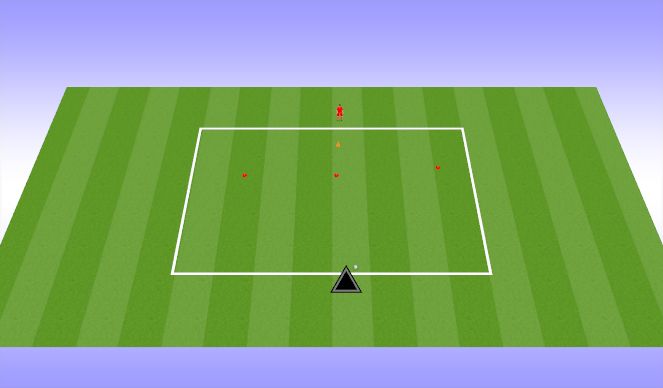 Football/Soccer Session Plan Drill (Colour): Catching the ball on the ground