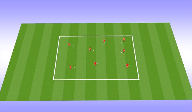 Football/Soccer Session Plan Drill (Colour): W up (10 mins)