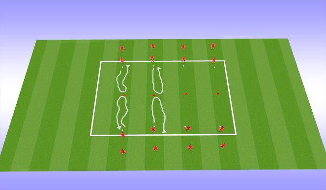 Football/Soccer Session Plan Drill (Colour): Technical (20 min) 