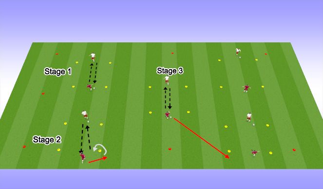 Football/Soccer Session Plan Drill (Colour): pairs passing