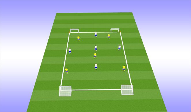 Football/Soccer Session Plan Drill (Colour): warm up game