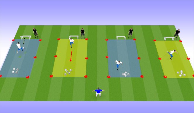 Football/Soccer Session Plan Drill (Colour): Ball Mastery