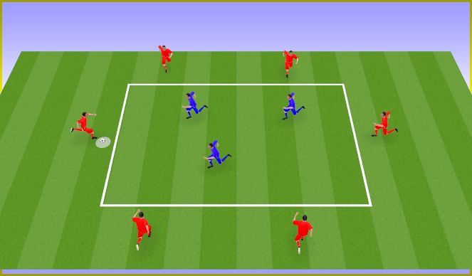 Football/Soccer Session Plan Drill (Colour): Rondo 6vs3
