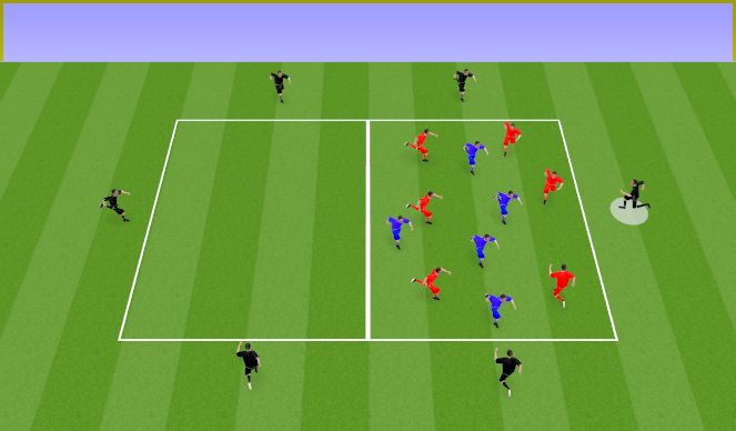 Football/Soccer Session Plan Drill (Colour): Cambios de orientación