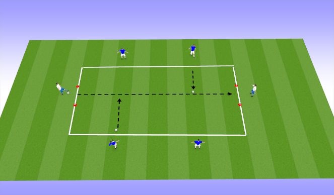 Football/Soccer Session Plan Drill (Colour): Passing