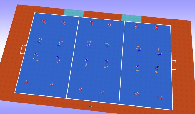 Futsal Session Plan Drill (Colour): Skill practise one