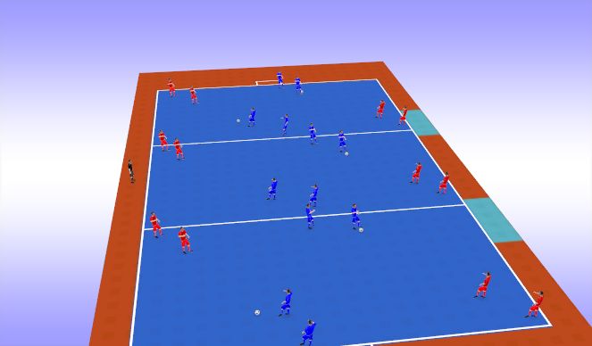 Futsal Session Plan Drill (Colour): Skill practise two 