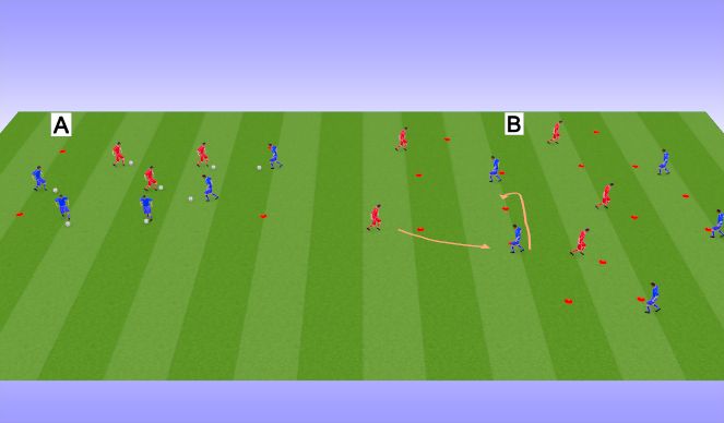 Football/Soccer Session Plan Drill (Colour): Warm up