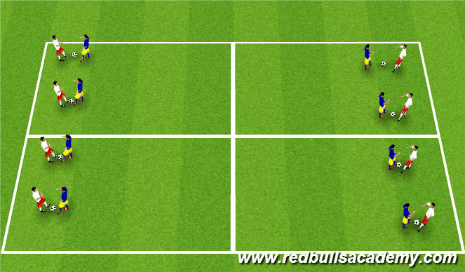 Football/Soccer Session Plan Drill (Colour): Warm up