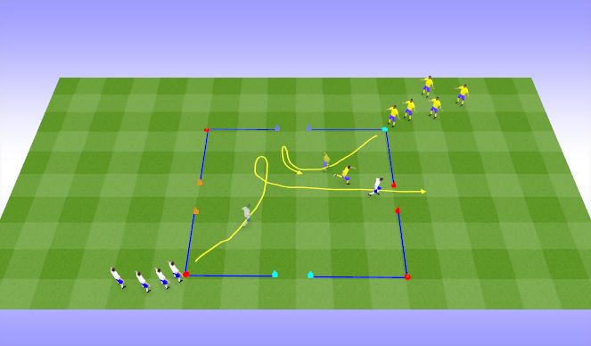 Football/Soccer Session Plan Drill (Colour): warm up tag