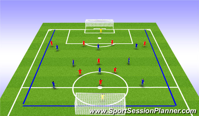 Football/Soccer Session Plan Drill (Colour): SSG
