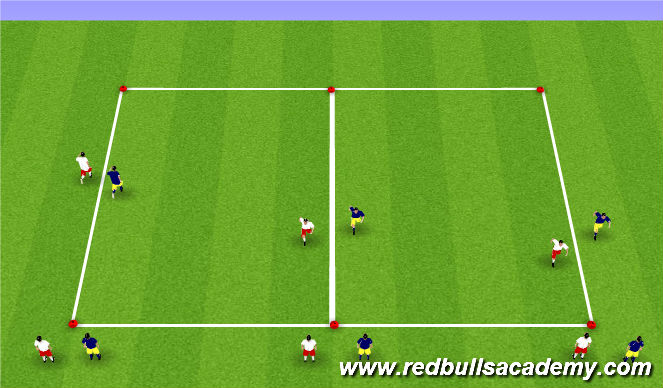 Football/Soccer Session Plan Drill (Colour): Warm up