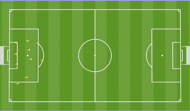 Fútbol Ejercicio del Plan de Sesiones (Color): Defending