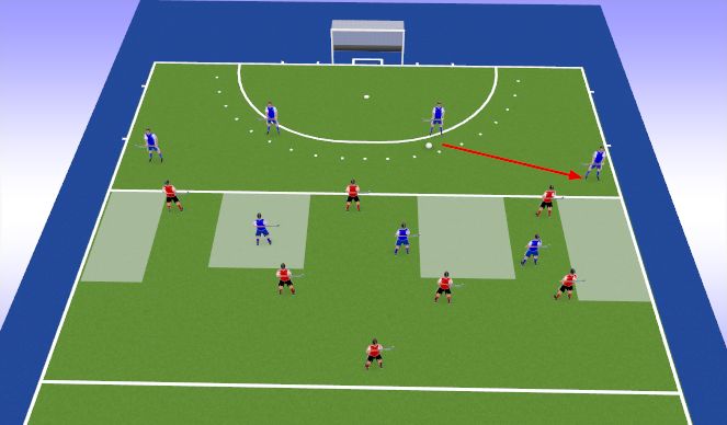 Hockey Session Plan Drill (Colour): set up