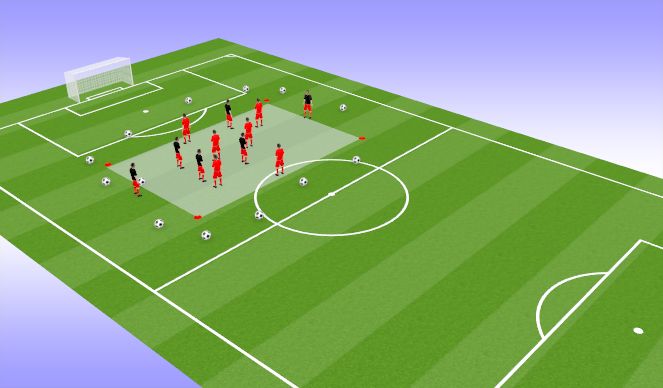 Football/Soccer Session Plan Drill (Colour): Activation/Rondo