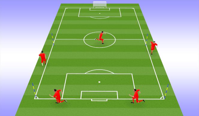 Football/Soccer Session Plan Drill (Colour): Tempo Jog/Walk