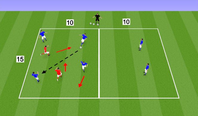 Football/Soccer Session Plan Drill (Colour): Warm-Up