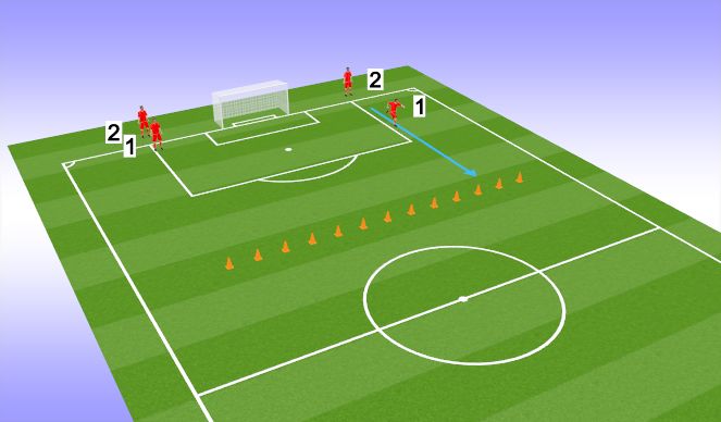 Football/Soccer Session Plan Drill (Colour): Warm Up 2