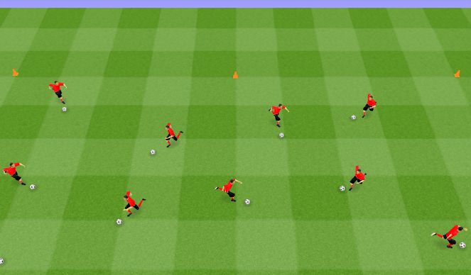 Football/Soccer Session Plan Drill (Colour): Technical: Intro to Dribbling