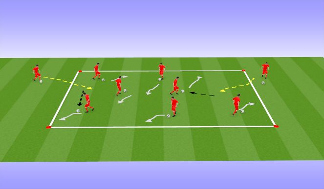 Football/Soccer Session Plan Drill (Colour): Queen of the Ring
