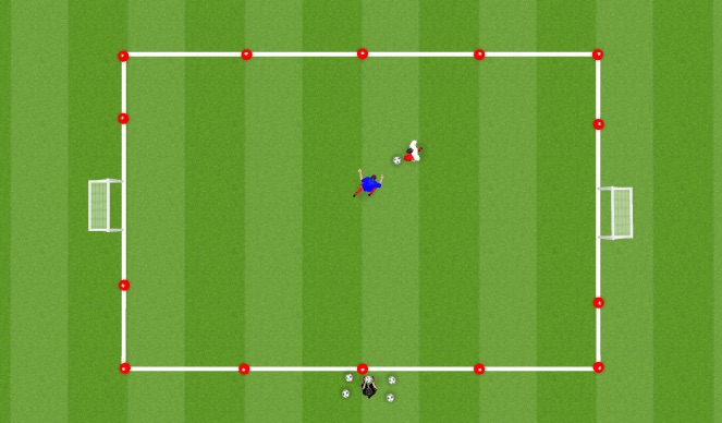 Football/Soccer Session Plan Drill (Colour): 1 vs 1 (Mini Goals)